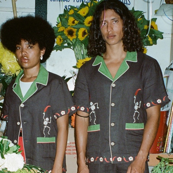 Tombolo Picante Dancing Skeleton Top. XS Shirt. - Picture 3 of 5